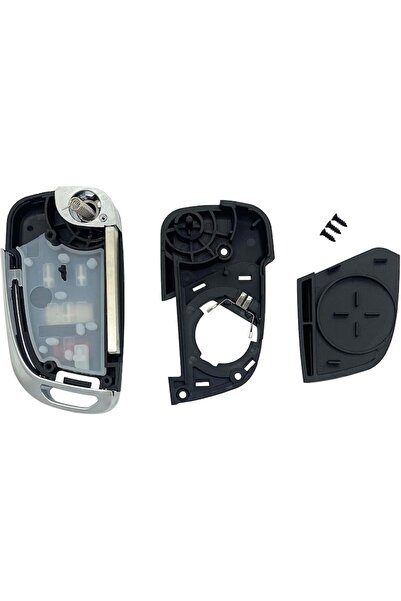 General Store Carcasa cheie tip briceag completă, General Store, 2 butoane, compatibilă cu modele Opel și Chevr