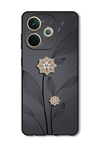 Theodor جراب متوافق مع Oppo A5 Pro غطاء حماية مقاوم للصدمات ومتين بزهور ماسية