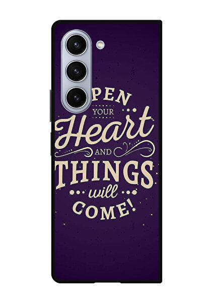 Theodor جراب واقٍ مضاد للخدش والصدمات لهاتف Samsung Galaxy Z Fold 5 افتح قلبك