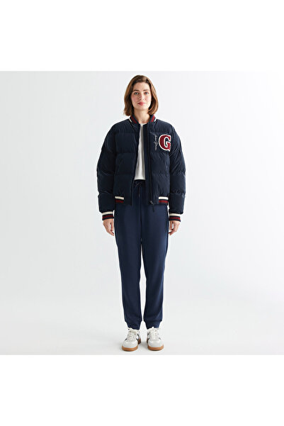 Gant Kadın Lacivert Hakim Yaka Logolu Bomber Ceket