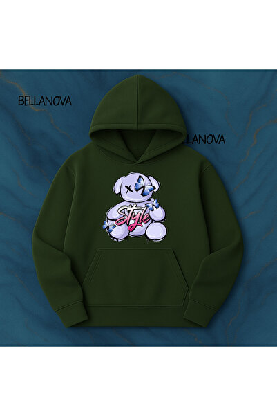 bellanova Κορυφαίας ποιότητας Unisex Φούτερ με κουκούλα και 3 κλωστές