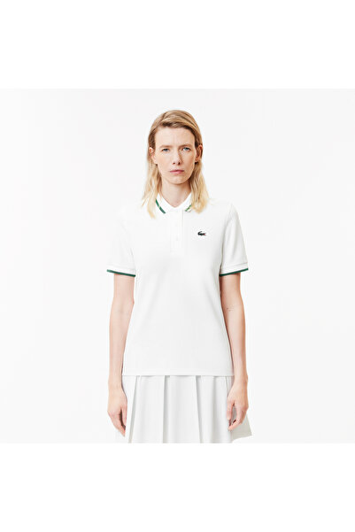 Lacoste Kadın Regular Fit Beyaz Polo
