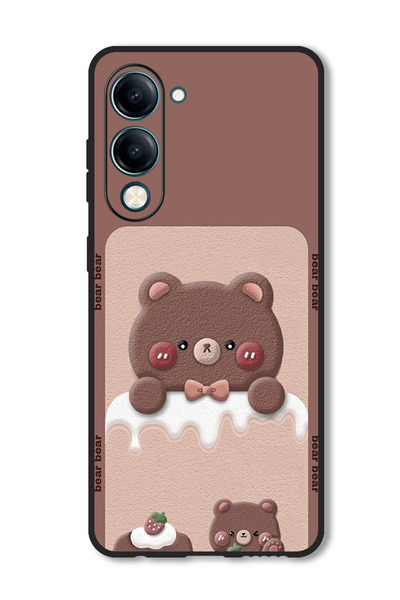 Theodor جراب متوافق مع هاتف Vivo Y29s، غطاء حماية مقاوم للصدمات بتصميم دب الف...