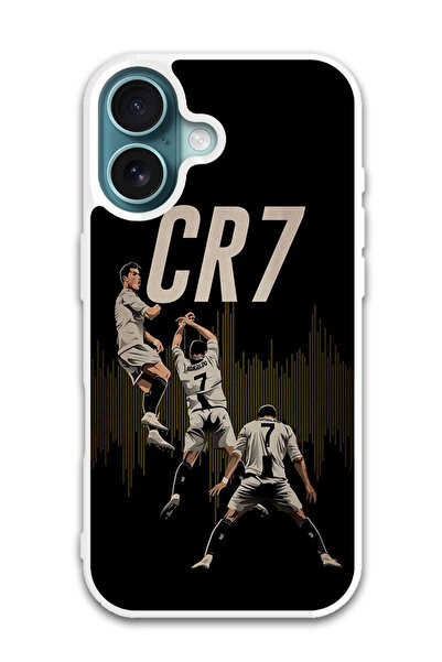 Theodor غطاء حماية لهاتف أبل آيفون 16 CR7 (3) (مصد أبيض)