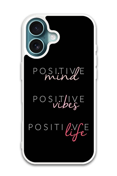 Theodor غطاء حماية لهاتف أبل آيفون 16 بلس - عقل إيجابي (مصد أبيض)