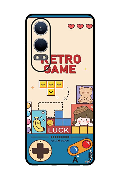 Theodor جراب واقٍ مضاد للخدش والصدمات لهاتف Oppo K12x (الصين) ألعاب ريترو