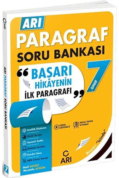 Bi bigelio 7. Sınıf Paragraf Soru Bankası Arı Yayınları