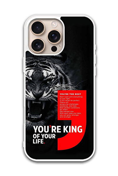 Theodor غطاء حماية لجهاز أبل آيفون 16 برو Your King (مصد أبيض)