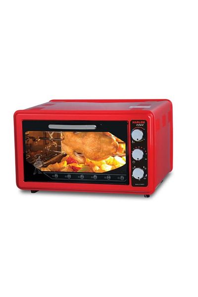 HARLEM Cuptor electric SOLE 36L, 1500W, termostat, timer, led luminos, tavi incluse, gratar, rosu