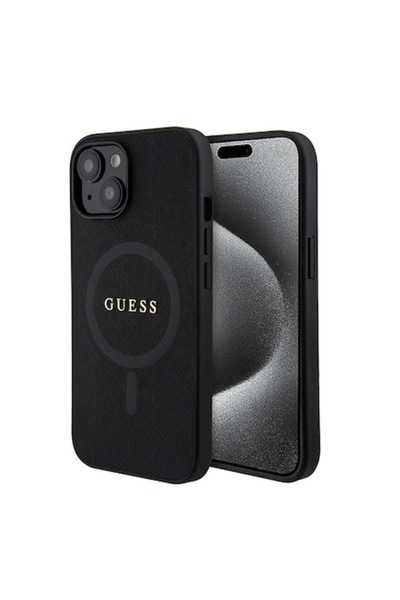 Guess Husa pentru iPhone 15 Plus/iPhone 14 Plus, U48, Piele ecologica, Black