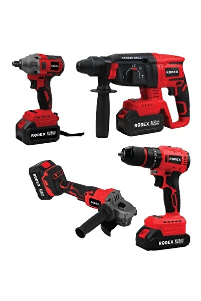 Rodex AKÜLÜ 4LÜ MAKİNE SETİ