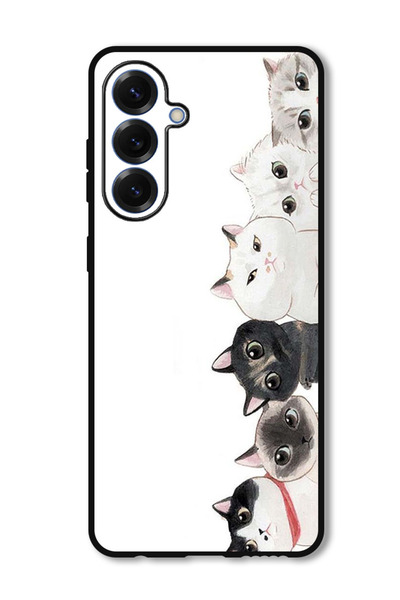 Theodor جراب واقٍ مضاد للخدش والصدمات لهاتف Samsung Galaxy S25 Plus، قطط لطيفة