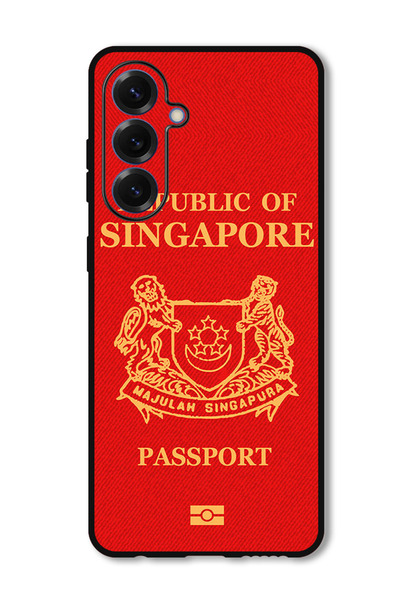 Theodor جراب واقٍ مضاد للخدش والصدمات لهاتف Samsung Galaxy S25 Plus، جواز سفر سنغافورة