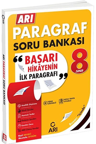 Bi bigelio 8. Sınıf Arı Paragraf Soru Bankası Arı Yayınları