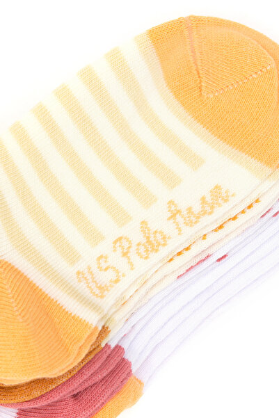 U.S. Polo Assn. Kız Çocuk 5'li Patik Çorap 50304449-VR167