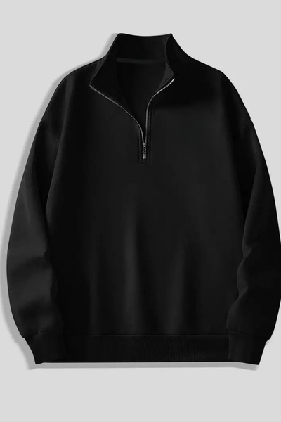 CLAYES Black Zippered Dikyaka Sweatshirt - Basic - Winter Textile