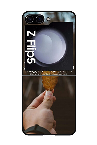 Theodor جراب واقٍ مضاد للخدش والصدمات لهاتف Samsung Galaxy Z Flip 5 كن صبورًا