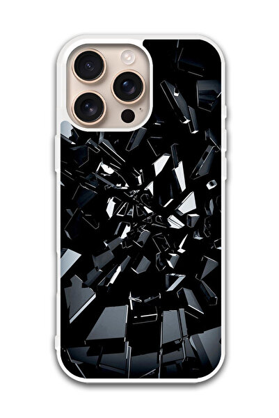 Theodor غطاء حماية لهاتف أبل آيفون 16 برو ماكس أسود 1 (مصد أبيض)