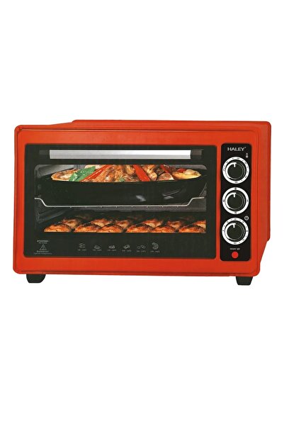HALEY Cuptor cu Microunde 2000W, 48L – Rosu, Incalzire 360°, Design Separabil, Timer, Tuburi 304