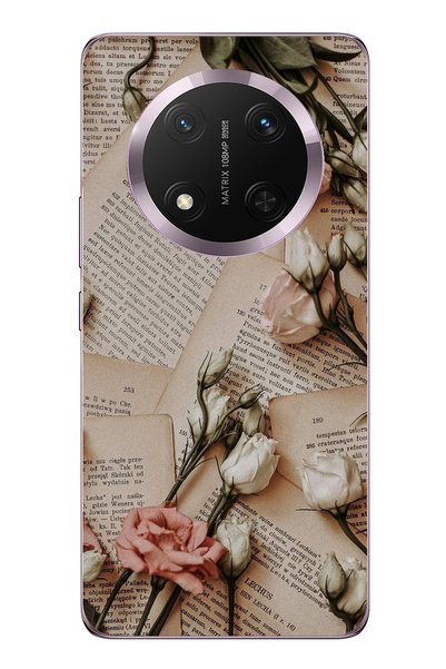 TechTree حافظة سيليكون شفافة متوافقة مع هاتف Honor Magic 7 Lite بتصميم Retro ...