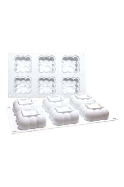 Generic 6-Cavity Silicone Cake Mould White One Size