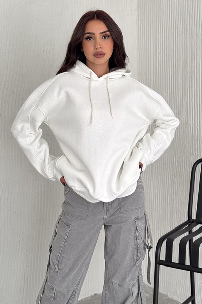 Noa Noa Women's Oversize Hooded Sweatshirt – Relaxed Fit & Soft Texture