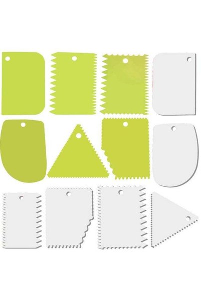 Generic 12pcs Cake Smoother Scraper Dough Scraper Tools Set, Cake Icing Scrap...