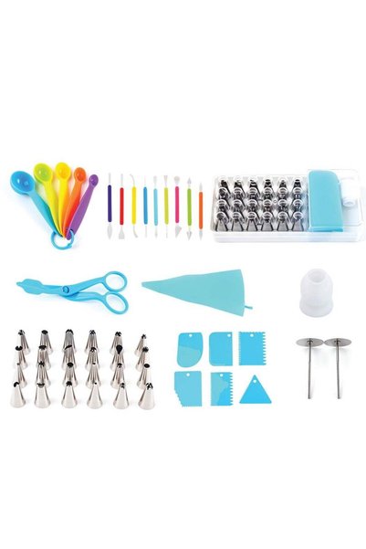Generic BERAM 46-Piece Cake Decorating Kit with Turntable, Piping Bags & Tips...