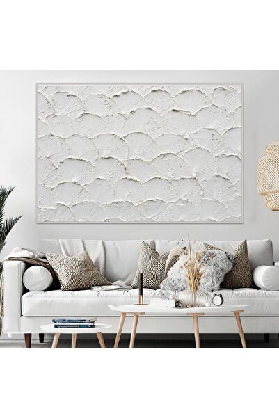 SND Beautiful Art Design Canvas Print Plaster Wall Art with Gold Frame, 50x70cm