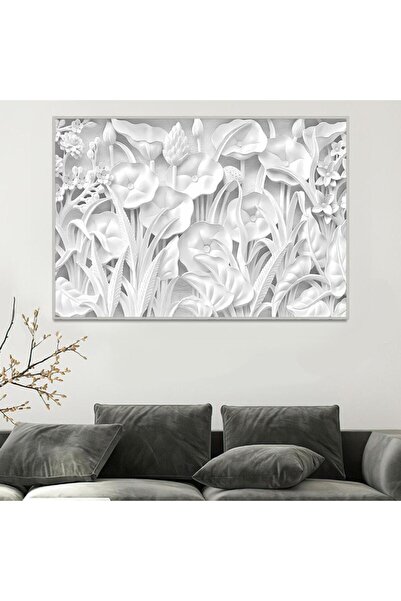 SND Beautiful Art Design Gypsum Canvas Print Wall Art Painting, Hidden Wooden Frame, 50x70cm