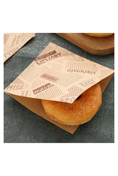 Generic Kraft Paper Packing Bags 100PCS Letters Printed Pastry Donut Bread Ba...