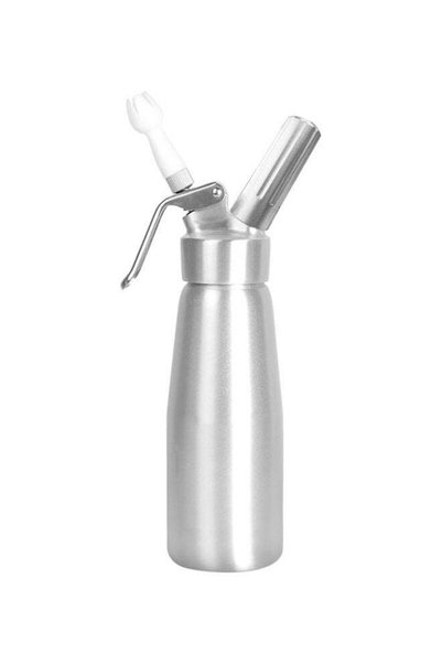 Generic Whipped Cream Dispenser Silver/White 10.24x3.15inch