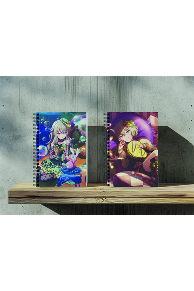 nihonwosekai 2Pcs A5 Size Unlined 50 Sheets Anime Spiral Notebook Hatsune Miku Pjsekai Colorful Project Sekai