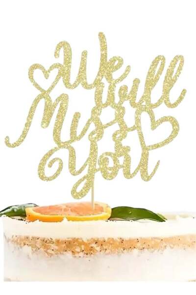 Generic 'We Will Miss You' Cake Topper Gold Farewell Decoration, Work Retirement Job Change Graduation Surp