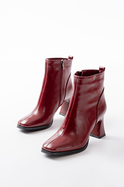 CİRON SHOES Νέα μποτάκια μπορντό γυναικεία παπούτσια 802