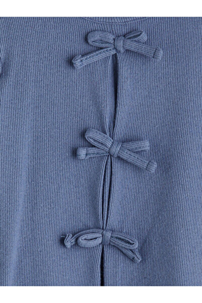 LC Waikiki Indigo Ruffled Baby Girl Blouse and Pants 2-Piece Set