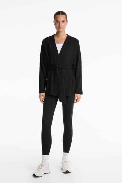 Oysho Long Soft Touch kimono jacket with modal