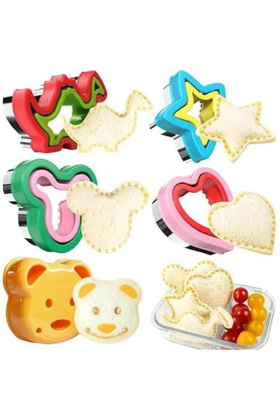 Generic Sandwich Cutter and Sealer - 5 PCS Sandwich Cutter for Kids, Decruste...