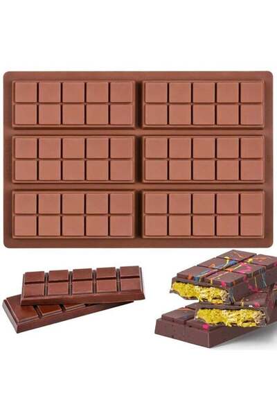 Generic Chocolate Bar Mold, Non-Stick Chocolate Molds, Food Grade Silicone De...