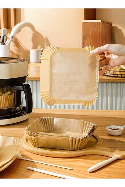 Generic Large 7.9 Inch 100 PCS Air Fryer Disposable Paper Liners, Square Parc...