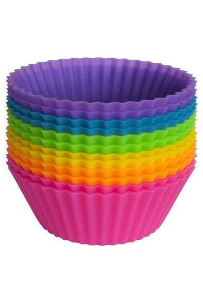 Generic 12-Piece Muffin Cup Cake Mould Set Multicolour