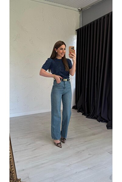 elif teke Lm Extra magas derekú farmer, kék