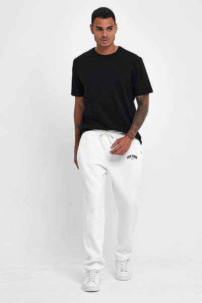 Superlife Суперлайф Чоловічі штани з флісовою підкладкою, 3 нитки, товсті, з принтом Нью-Йорк SPR25EA97