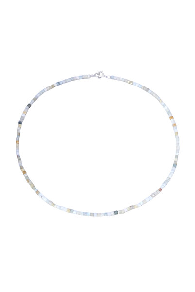 Abundo Colier Basics din pietre de crisopraz cu accesorii din argint 925, 40 cm