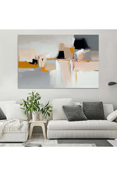 SND لوحة جدارية قماشية كانفس بوهيمية ، إطار بني، 120×80 سم