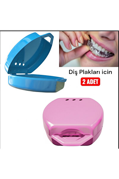 Vulli Diş Protezi / Plakları için Saklama taşıma Kabı (2 adet)