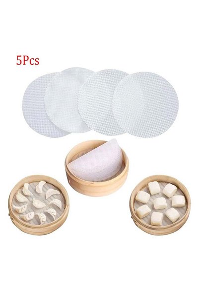 Generic 5Pcs Silicone Steamer Liners,Reusable Round Steamer Meshs, Non Stick ...