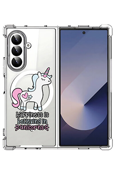 Theodor غلاف لهاتف Samsung Galaxy Z Fold 7 متوافق مع MagSafe، غطاء مقاوم للصد...