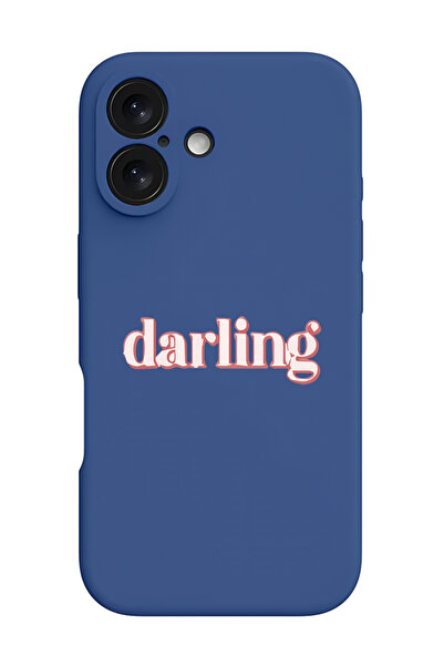 Theodor جراب حماية سيليكون سائل مقاوم للصدمات لجهاز iPhone 16 أزرق - دارلينج