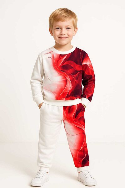 Midani Store 2I Thread Tracksuit Set Printed Boys Tracksuit Set (3-9 Years) Pajama Set